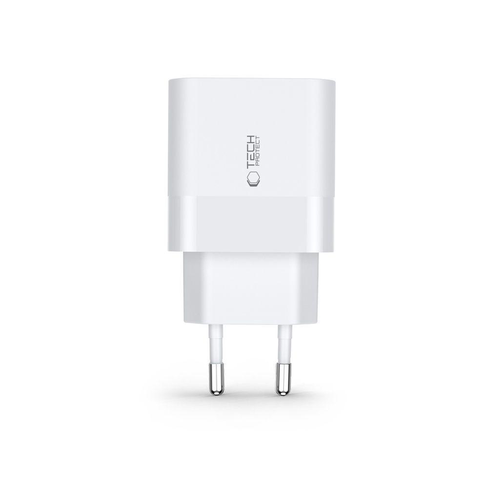 Ładowarka sieciowa C30W USB-C USB-A 30W - biała