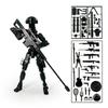 3D Printed Full Body Mechanical Action Figures Multi-Jointed Movable with Accessories Hand Painted Desk Decor Toy