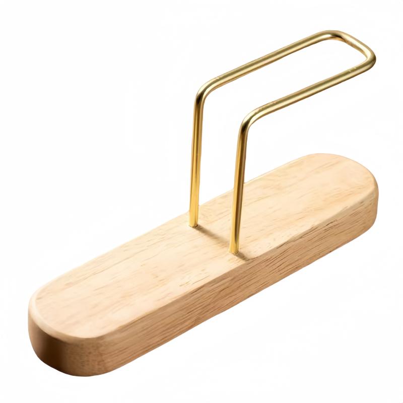 Walnut Wood Coffee Filter Paper Holder Espresso Drip Paper Storage Rack V Shape Strainer Paper Dispenser Coffee Tool