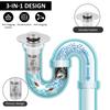 Bathroom Sink Stopper Filter Rust Resistant Drain Strainer Anti Clogging Sink Stopper Filter Basket Easy To Clean for Kitchens