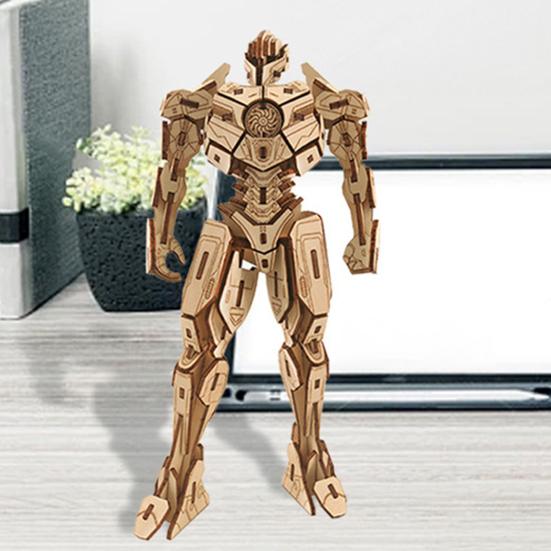 3D Robot Puzzle Model DIY Wooden Puzzle Assembly Toy Mechanical Robot Airplane Dog Building STEM