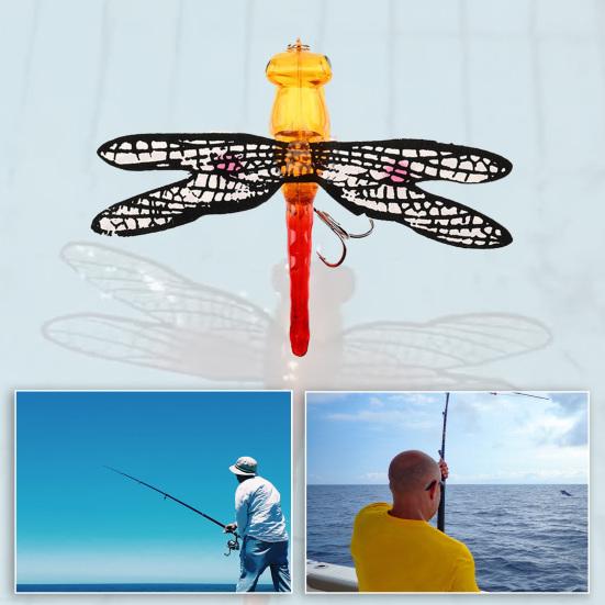 7.5cm/6.2g Dragonfly Artificial Fishing Lure Water Surface Fly Crawling Bionic Bait for Angling