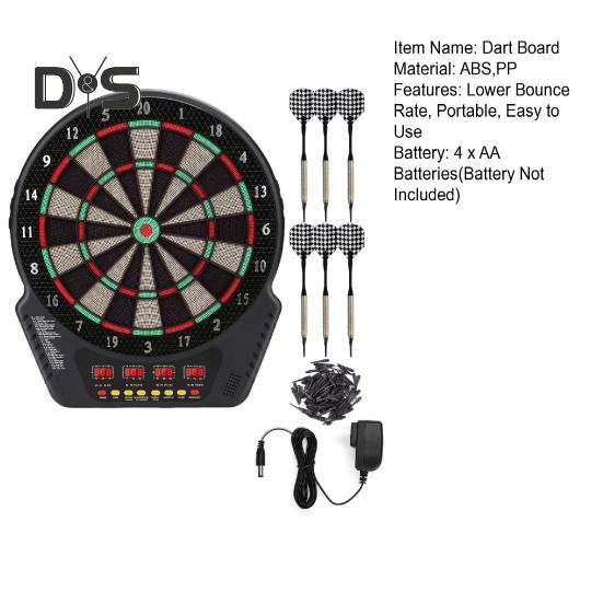 Electronic Dart Board with LCD Displays Lower Bounce Rate Compact Design Battery Powered Digital Soft Tip Dartboard Set
