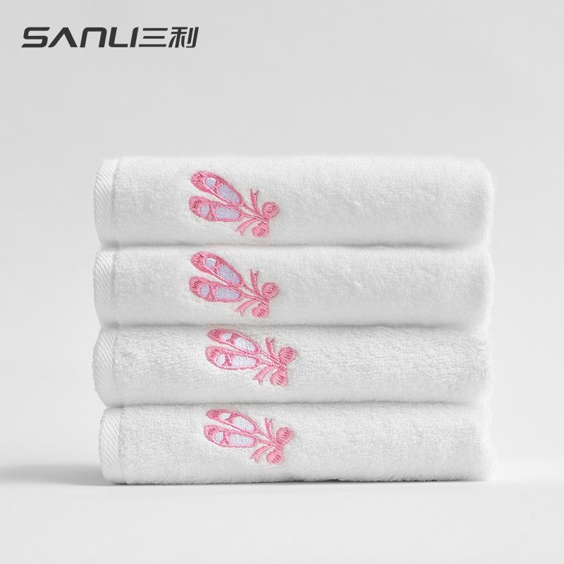 Towel pure cotton small square towel embroidered small square towel children s face towel untwisted pure cotton towel gift 30*30 белый
