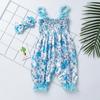 Shldybc Pasgeboren Baby Meisjes Kleding Bloemenprint Jumpsuit Schattige Bloomers Romper Playsuit Hoofdband Outfits 6-12