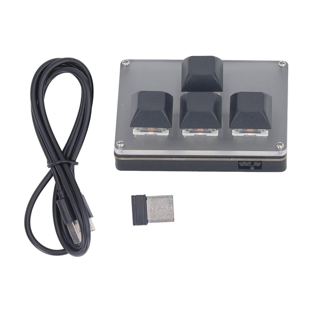 Type C Wireless Mechanical Keyboard 4 Key 2.4G USB Custom Keypad for Game Office Media