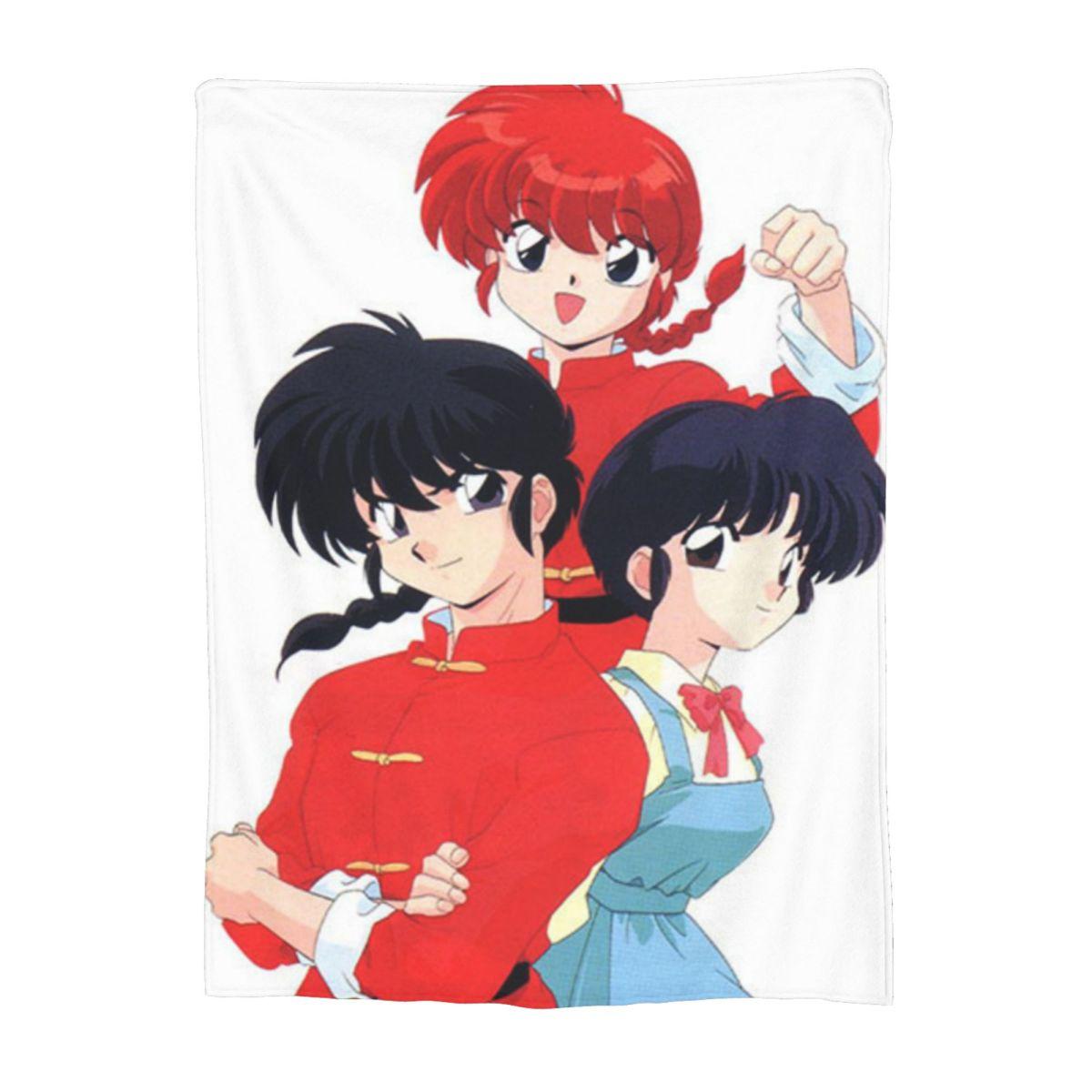 

Ranma 12 Saotome Pig Girls Blankets Soft Warm Flannel Throw Blanket Bedding for Bed Living room Picnic Travel Home Sofa 80x120cm