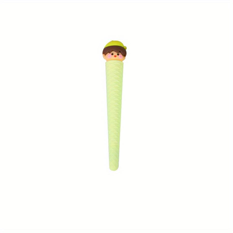 Back To School Season 10pcs 0.5mm High-looking Cartoon Plastic Cone Gel Pen Cute Ice Cream Shape Creative Stationery Prize Gift Water Pen
