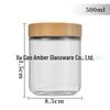 Large Glass Storage Jar with Bamboo Lid, Cereal & Yogurt Container, Sealed Oatmeal Cup