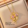 [Titanium Steel] Necklace Women's Copper Micro-inlaid Electroplating Advanced Sense Delicate Clavicle Chain Jewelry