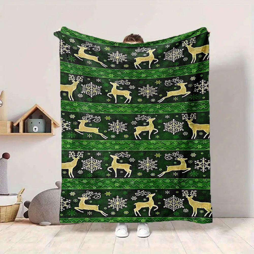 1Pc Santa Claus Chimney Blanket Soft And Comfortable Casual Warm Camping Travel Christmas Halloween Gift M9178