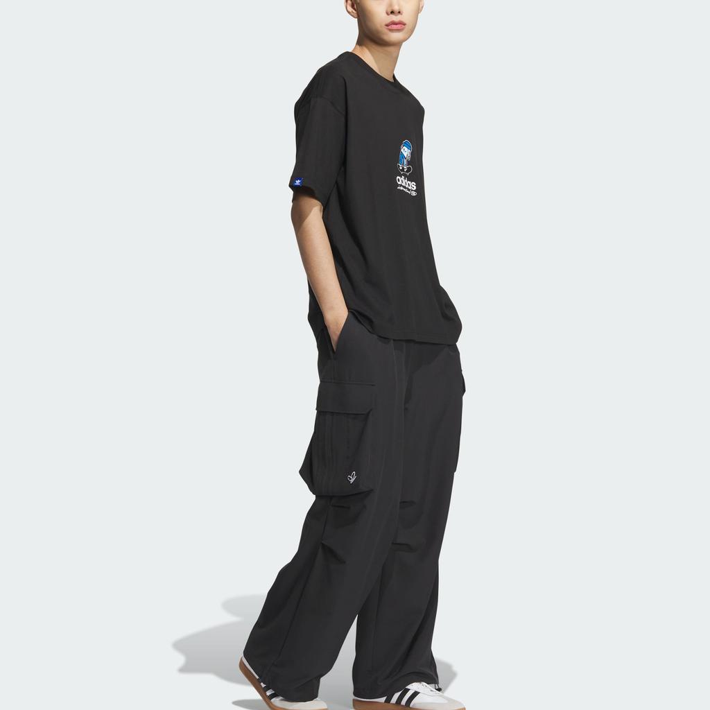 adidas Originals City Skate Short Sleeve T-Shirt Men Tops Black JC6827