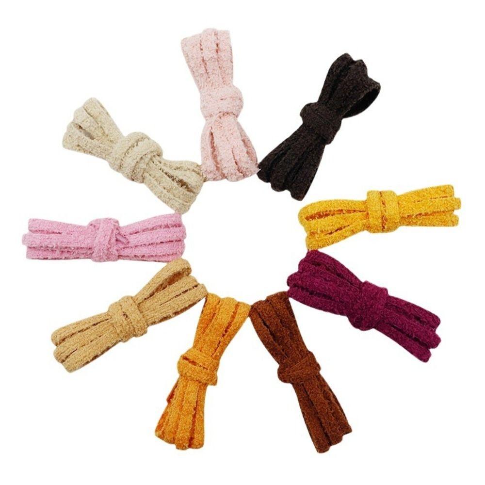 1Pair Casual Plush Shoe Laces Women Flat Shoelaces Fashion Fluffy Fuzzy Laces
