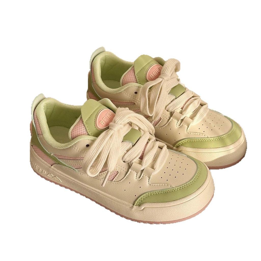 Shoes American retro thick baseplate shoes women's 2025 spring new Hong Kong style casual versatile bread little white shoes