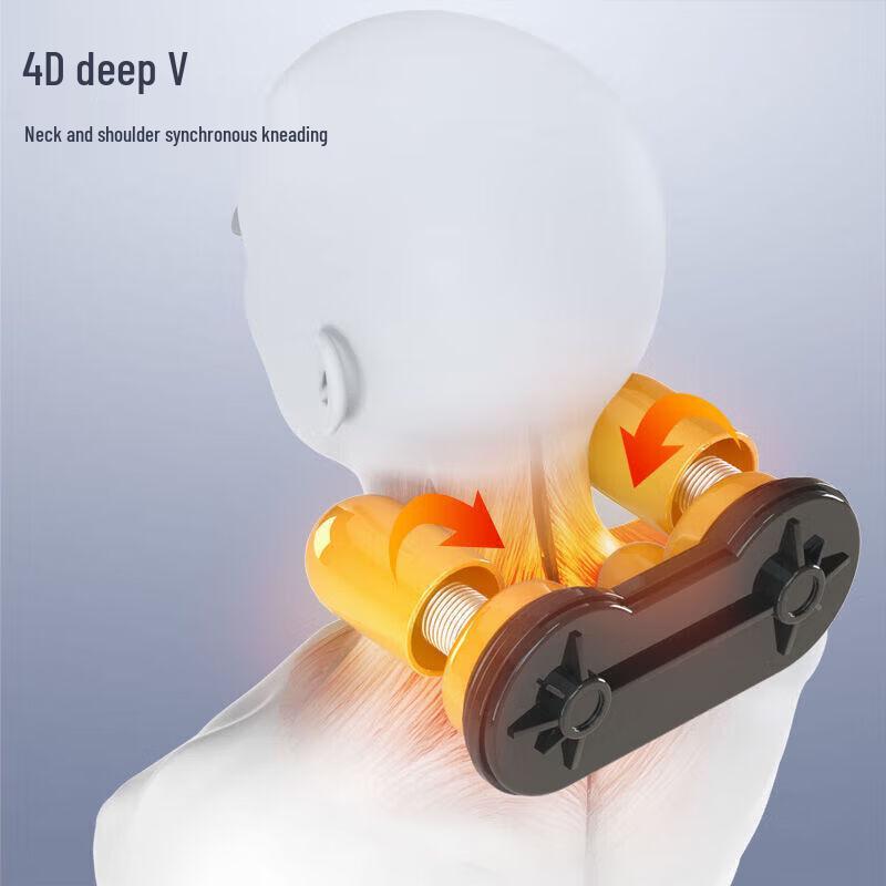 Aux Heated Neck and Back Massager Cushion CN Plug (adapter Included)