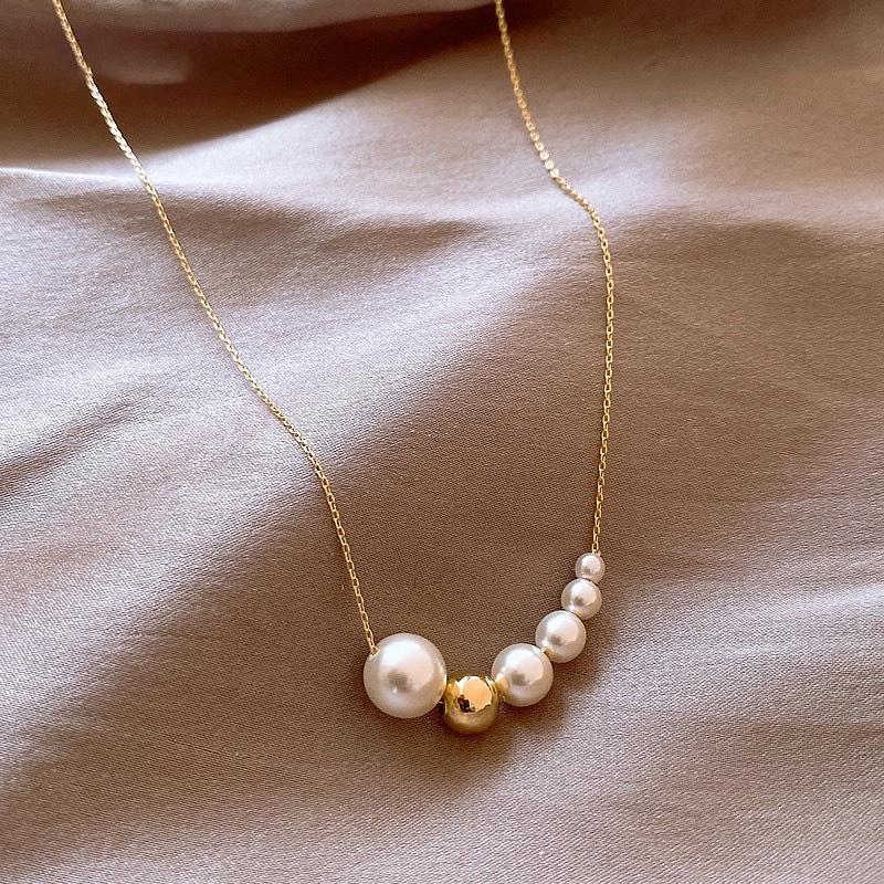 

Жемчужное ожерелье Женская ключица Цепочка Ниша Легкий Роскошный Темперамент Высококачественное ощущение