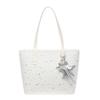 Fashion Cute Sparkle Star Print Tote Bags for Women with Star Charm Trendy Crossbody Purse Work Shopping Casual Shoulder Handbag