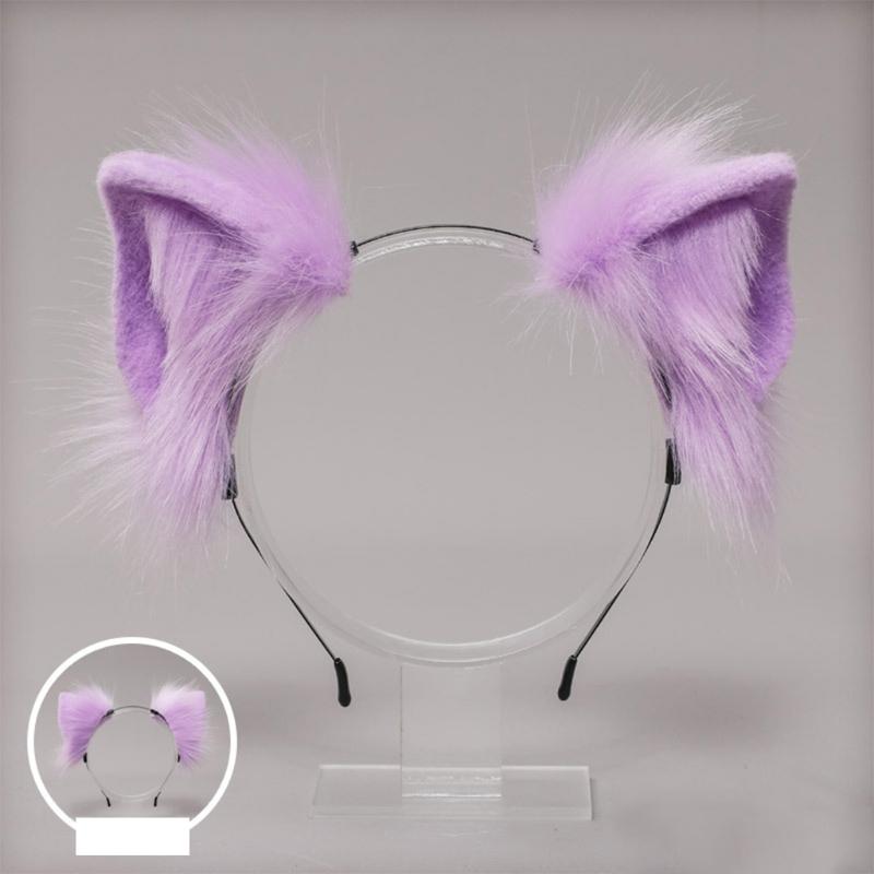 Lolita Headbands Furry Animal for Cat Ears Headwear  Kawaii Hair Hoop for Halloween Cosplay Headpiece Party Supplies