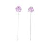 PONYKISS  Silver Colorful Rose Cute Plant Stud Earring for Women Minimalist Fine  Piercing Screw Bead Accessories
