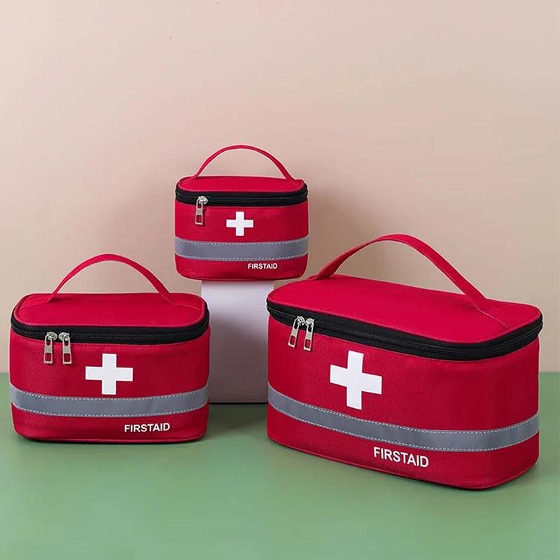 

Portable First Aid Kit, Travel Medicine And Medication Storage Bag S красный
