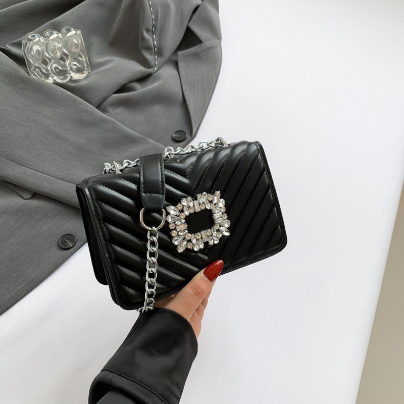 

Trendy 2024 New Women s Small Square Bag In Black White And Pink For Casual Outings чёрный