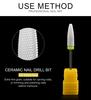 kads Ceramic Nail Drill Bits Grinding Head Milling Cutter Nail Bit Remover Nail Drill Bit Manicure Nails Drill Accessories