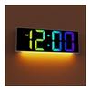 Used 12-inch Large Screen Digital Wall Clock with Remote Control, Automatic Dimming, RGB Color, Night Light Function, Perfect for Classrooms, Living
