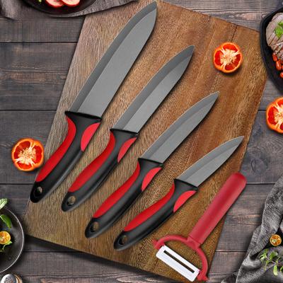 Ceramic Knives Kitchen Knives 3 4 5 6 Inch Chef Knife Cook Set+peeler Black Zirconia Blade Multi-color Handle High Quality
