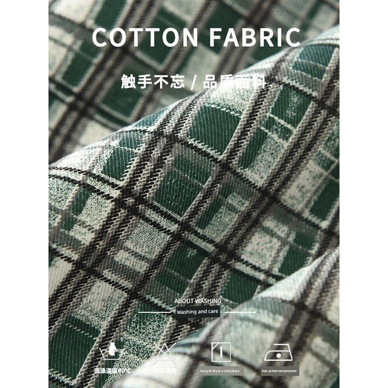 New Japanese-Style Artistic Printed Plaid Long-Sleeve Shirt for Men, Hong Kong Style Trendy Light Luxury High-End Casual Jacket