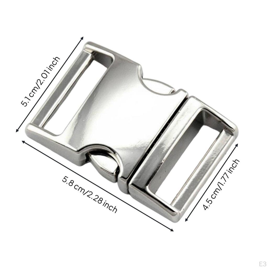 Metal Side Release Buckle Versatile Alloy Strap Fastener Heavy Duty for DIY