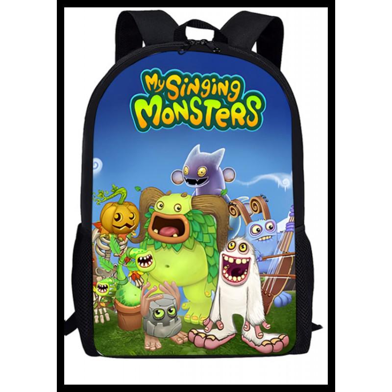 Zaino Scolastico per Bambini Ragazzi Ragazze - Carino Design Mostro Cartone Animato Tessuto Oxford Leggero Spallacci Imbottiti Traspiranti Grado