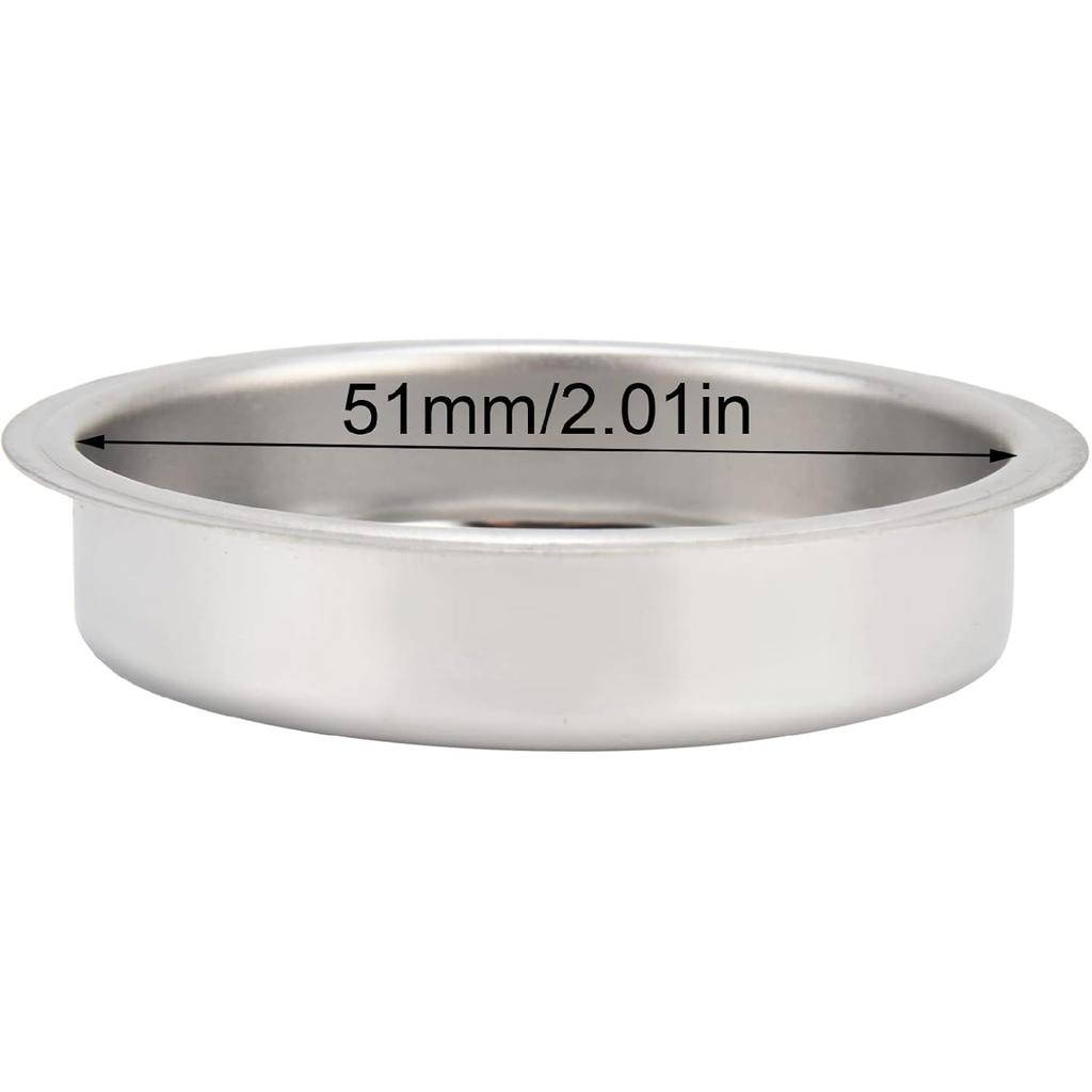 Coffee Machine Blind Filter,51mm Stainless Steel Coffee Machine Backflush ert Blind Filter Coffee Handle Blind Bowl for Espresso Machine