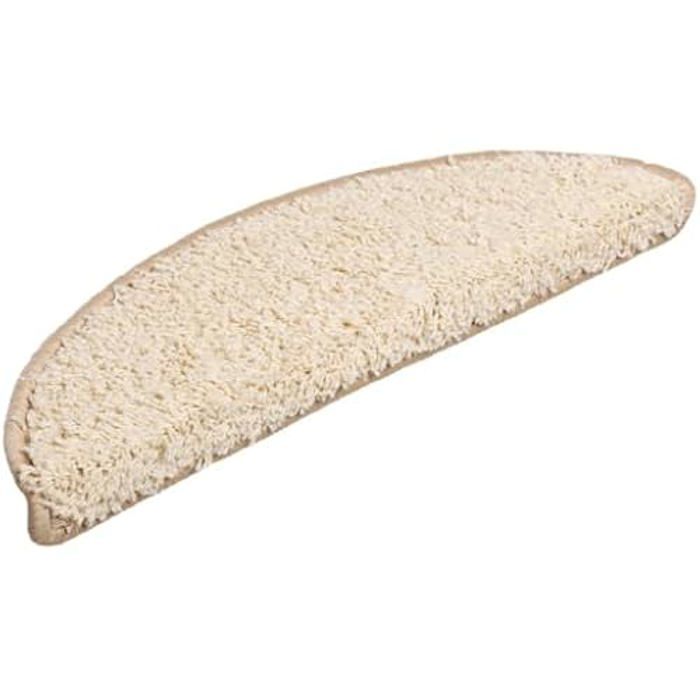 Tapis d'Escalier - VIDAXL - Crème - Antidérapant - Insonorisant - Lavable