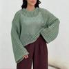 Autumn 2025 Loose Knit Hollow Sweater for Women - European & American Fashion