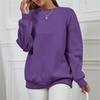 Women's Velvet Thickened Long Sleeve Round Neck Hoodie - Autumn/Winter 2023 Fashion