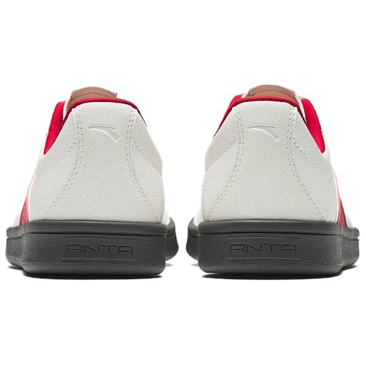 Anta Retro Versatile Ttlite Durable Lightweight Low-Top Skate Shoes Women Sneaker Ivory-White Raspberry-Red 922538033-1