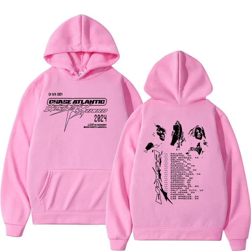 Chase Atlantic Lost In Europe And UK Tour Hot Sale Of The Season Men's Hoodie Geometric Pattern Oversized Long Sleeve Round N...