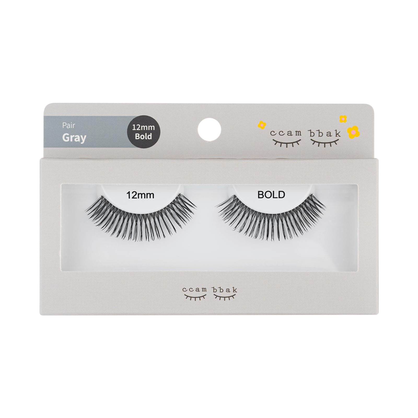 

CCAMBBAK Eyelash Extensions (Pair) - Semi-Permanent, Idol Type, 8mm-12mm, DIY, Natural Look (10mm Thick (Black)) (12mm Bold (Black))
