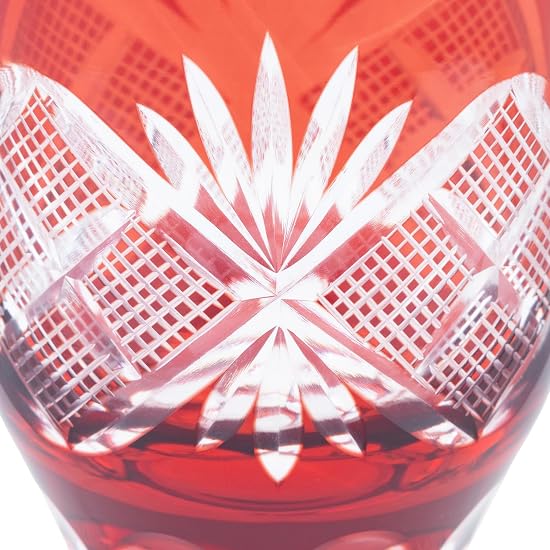 [Authentic] Tajima Glass "Edo Kiriko" Sake Cup, Ochoko, Guinomi, Diameter approx. 6 x Height 8.5cm, 