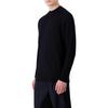 Emporio Armani FW23 Solid Color Crew Neck Ribbed Knit Casual Sweater Men sweater Black 6R1MX2-1MAXZ-0920