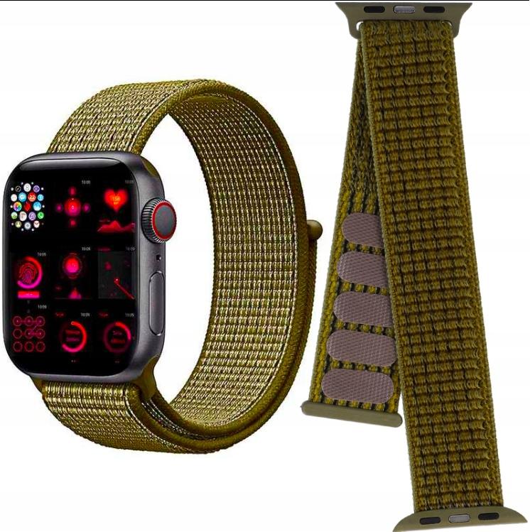 Strap for Apple Watch 1/2/3/4/5/6/7/8/9/Se 38/40 Olive Material