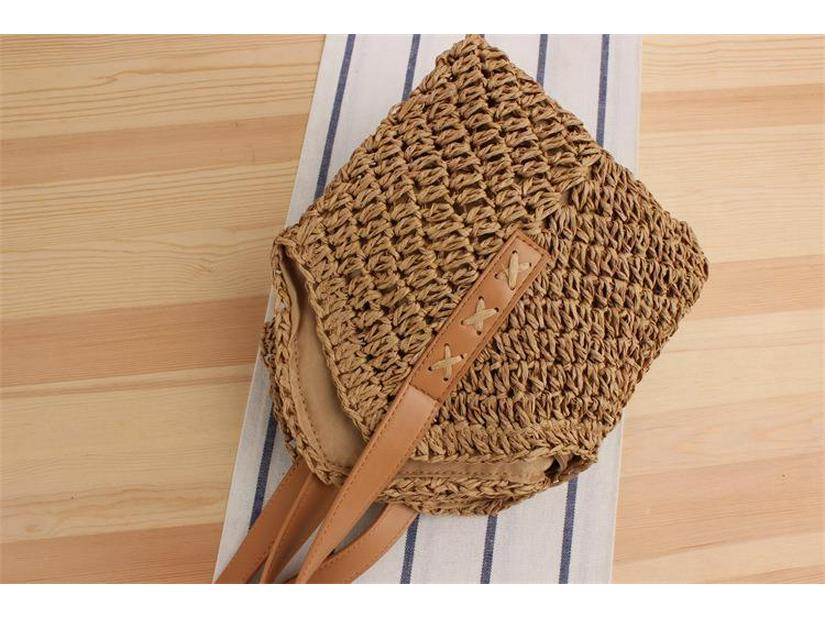 New Hollow Woven Paper Rope Shoulder Bag - Fashionable Casual Women's Beach Tote