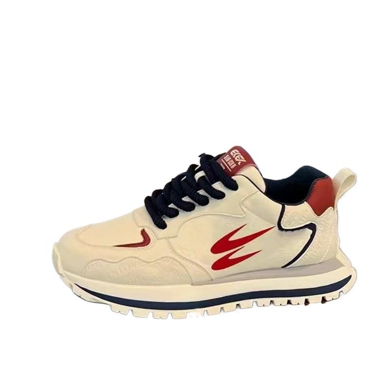 Fashion New Fashion Men's Shoes 2025 Spring Autumn Platforms Sneakers Comfortable Flat Shoes Lace-up Non Slip Casual Vulcanized Shoes