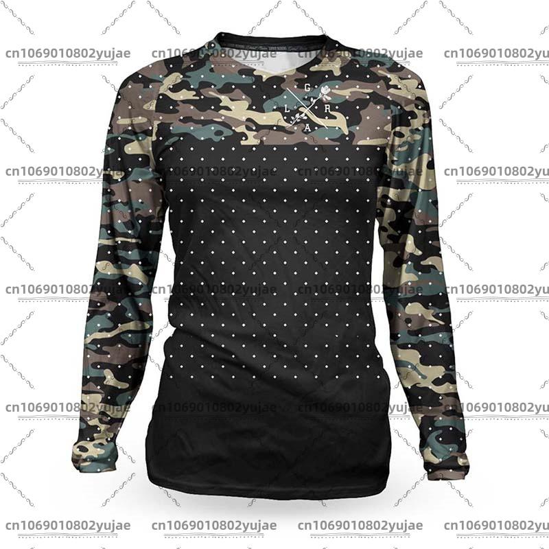 Women's MTB Jerseys Loose Rider Mtb Shirt BMX Mountain Bike Jersey DH Motocross Downh Long Sleeve T-shirt