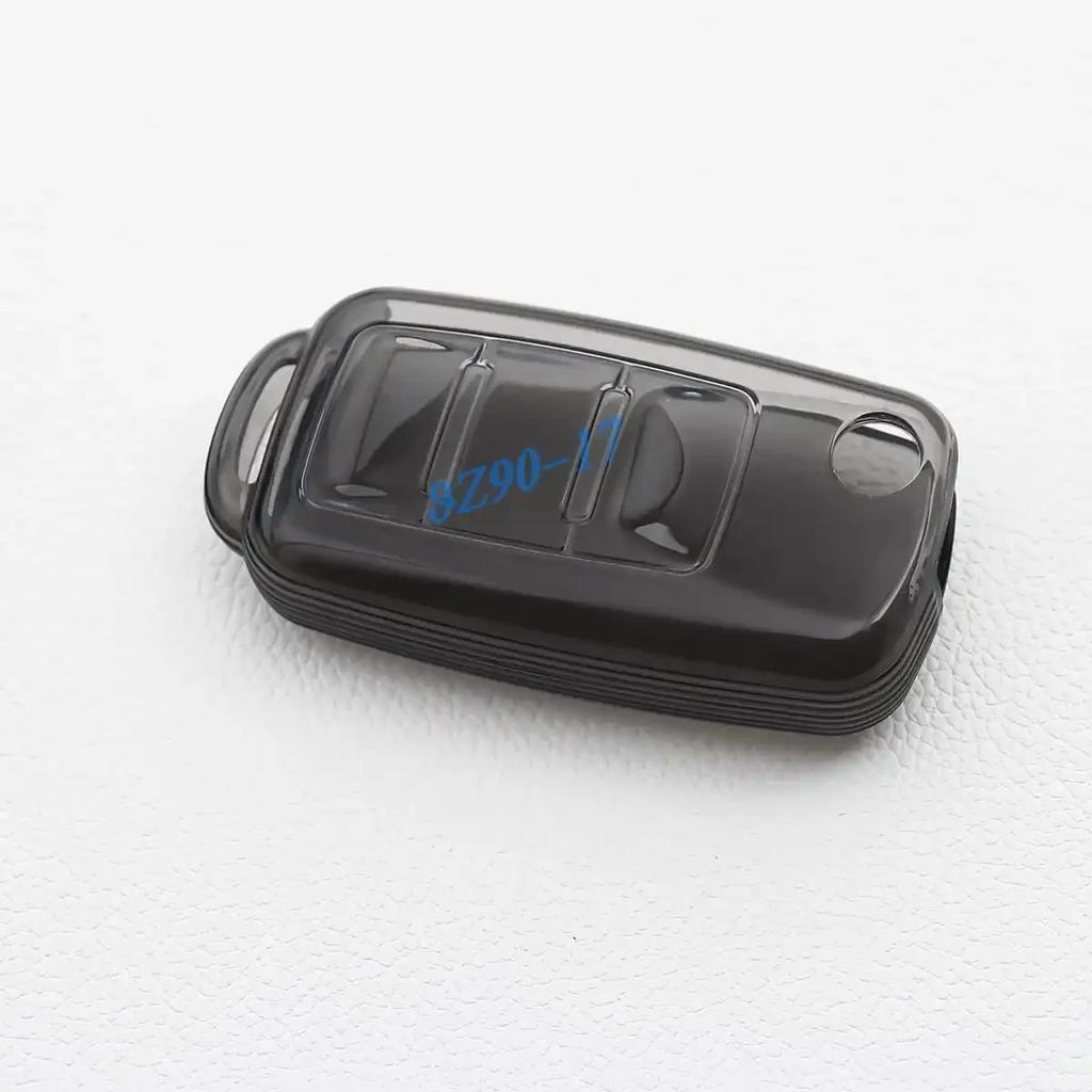 Black Transparent  Key Fob Case Cover Keychain For Vw Volkswagen Golf Mk6 Tiguan Jetta Polo Up! Passat B7 Scirocco Accessory