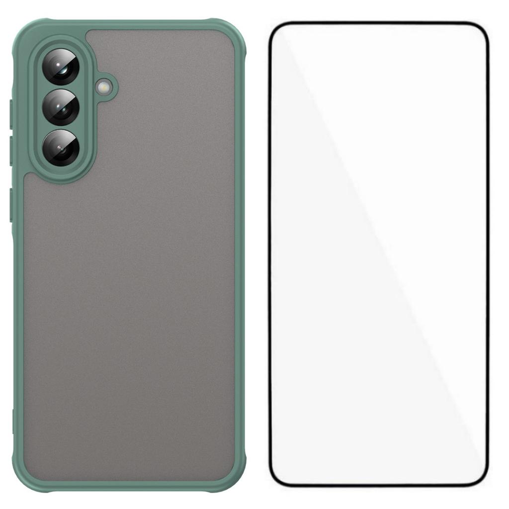 Pro Samsung Galaxy A56 5G Pouzdro s Fólií na Displej WANLONFENG FD Série Povrch na Dotek TPU PC Zadní Kryt Telefonu