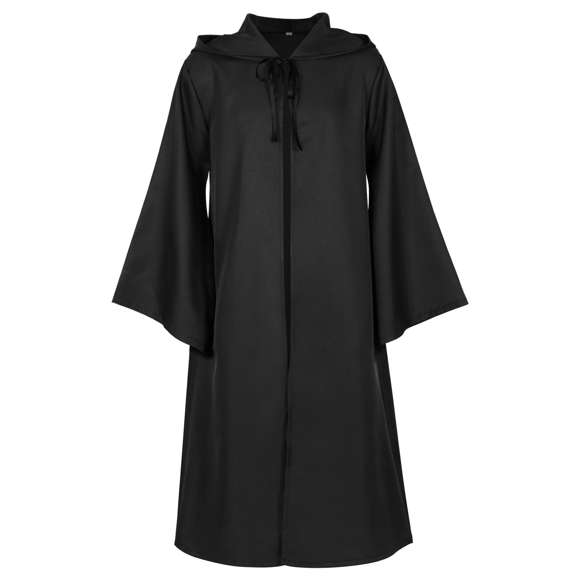 

Хэллоуин Cos Robe Cape Cos Костюм для вечеринки Длинный Косплей Длинный Черный Халат Платье Наряд S