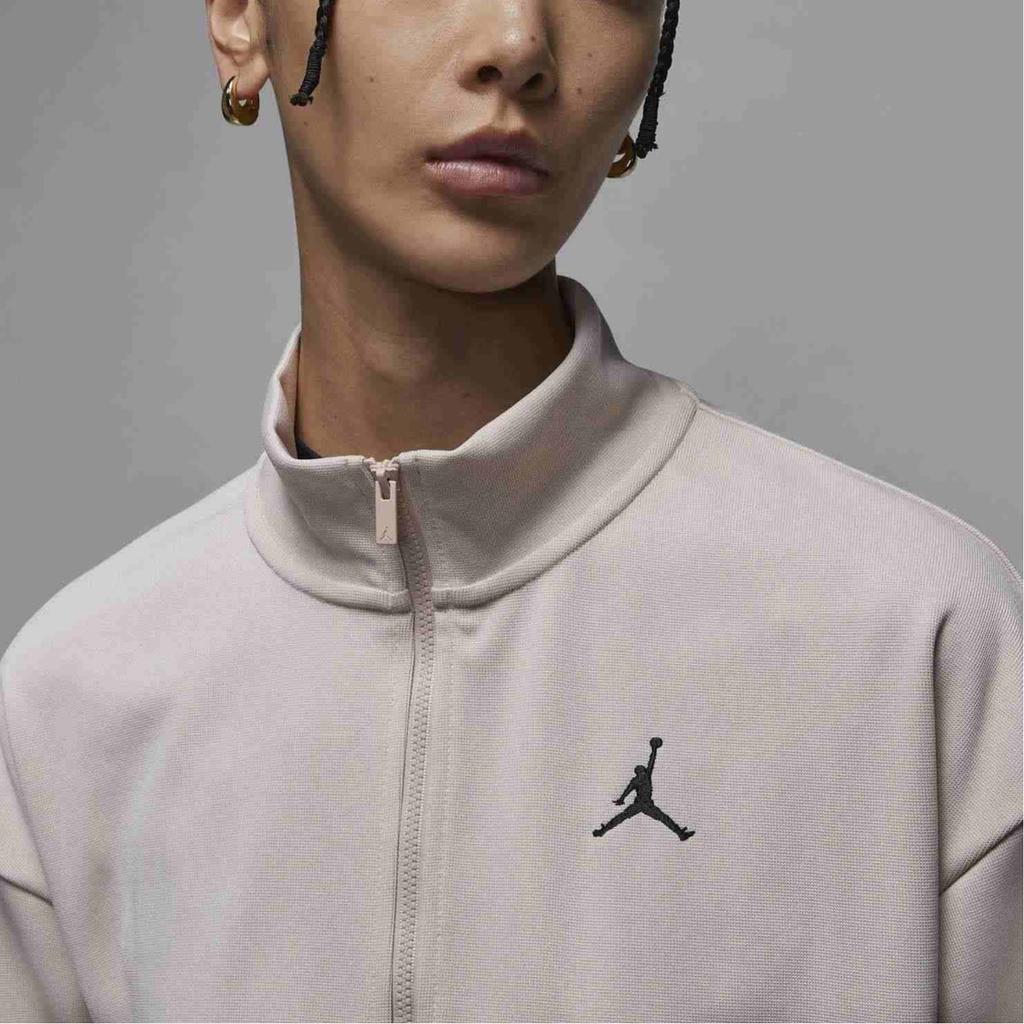 Jordan Loose Fashion Long Sleeve Jacket Women Jackets Light-Brown Black FV7105203