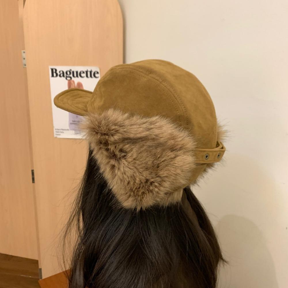 Suede Lei Feng Hat Women's Autumn and Winter Warm and Coldproof Plush Ear Protection Hat Outdoor Cycling Plus Velvet Flying Hats