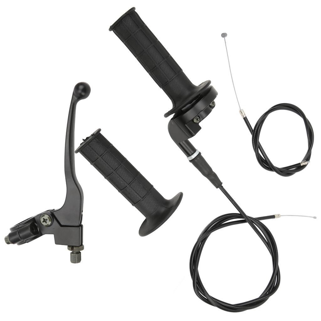 7 8in Throttle Brake Handle Cable Kit Black Matte Texture Replacement for 50cc 90cc 110cc 125c 4 Stroke Dirt Bike